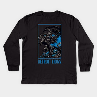 Detroit Lions Art Kids Long Sleeve T-Shirt